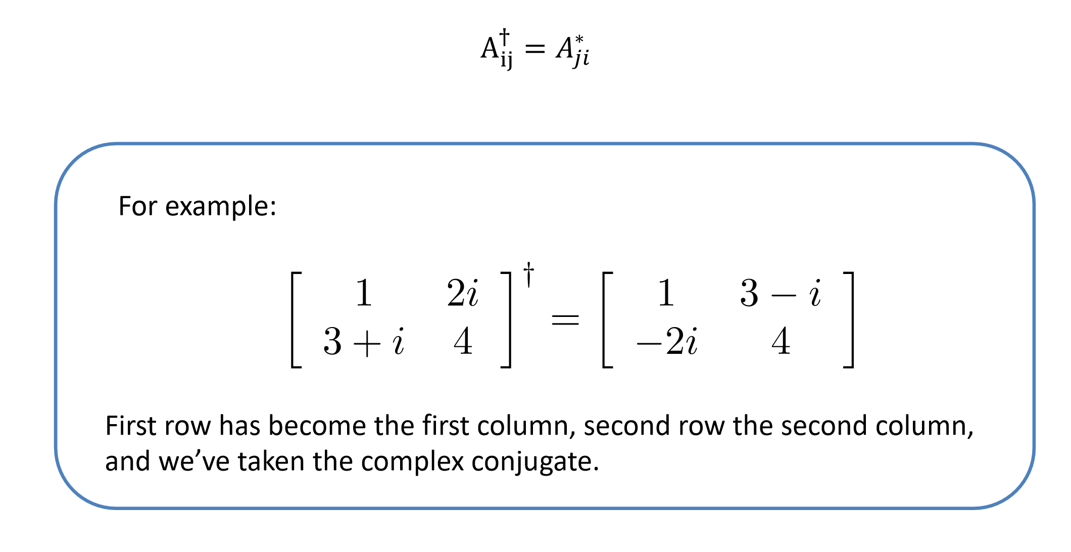 Conjugate Transpose