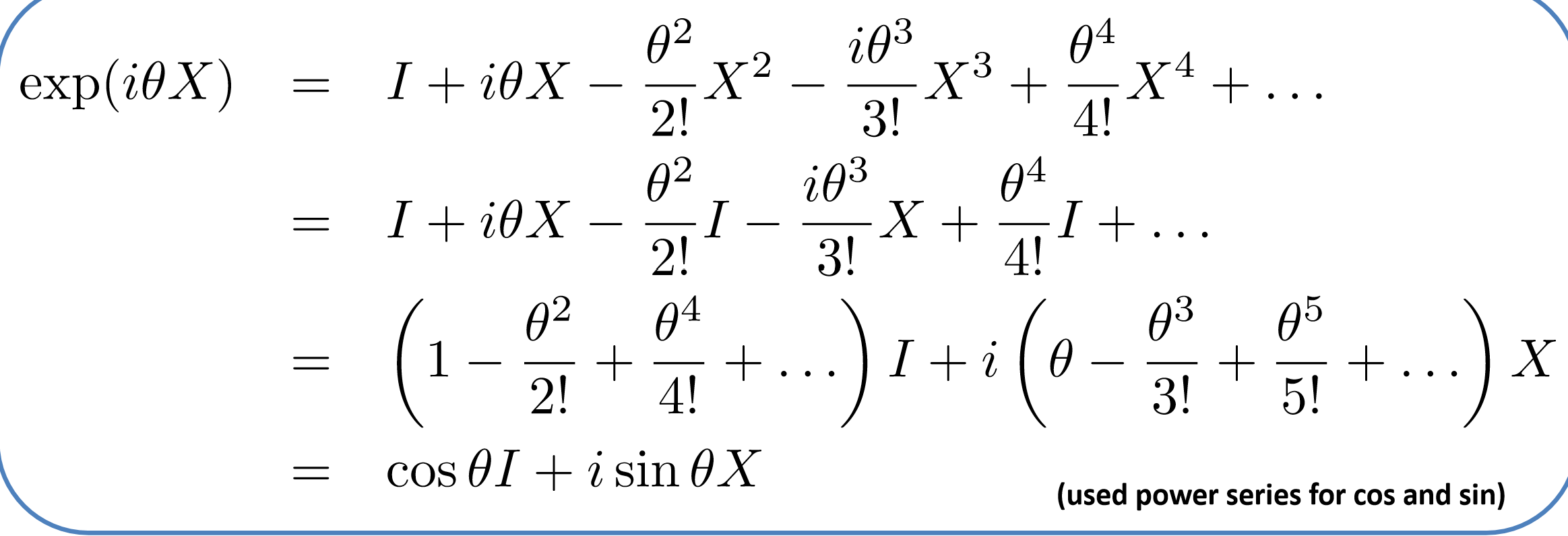 exponential of Pauli Matrices