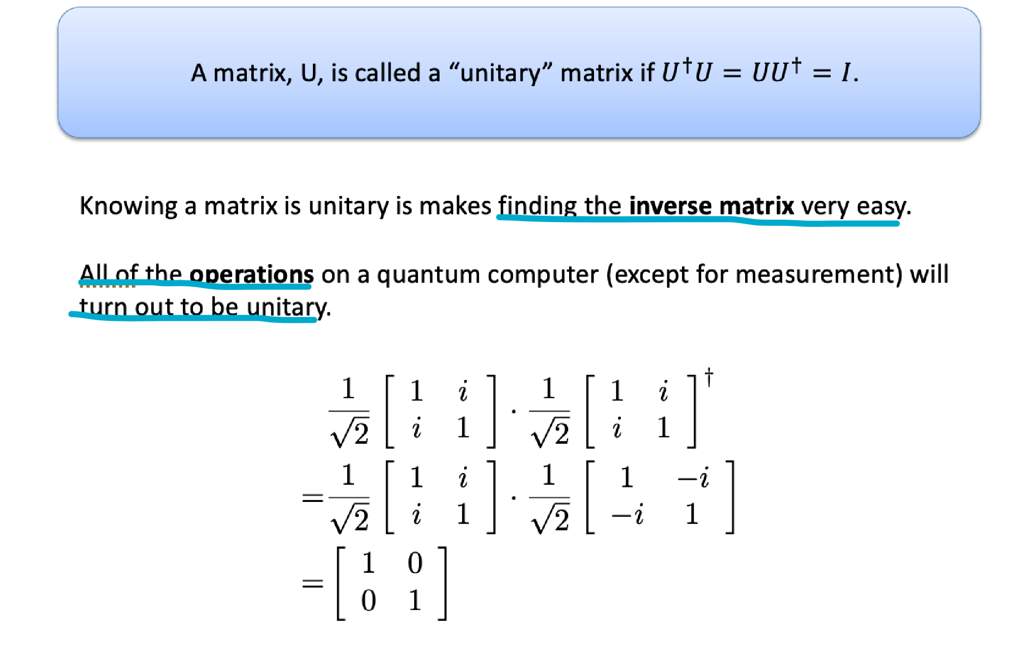 Unitary Matrices